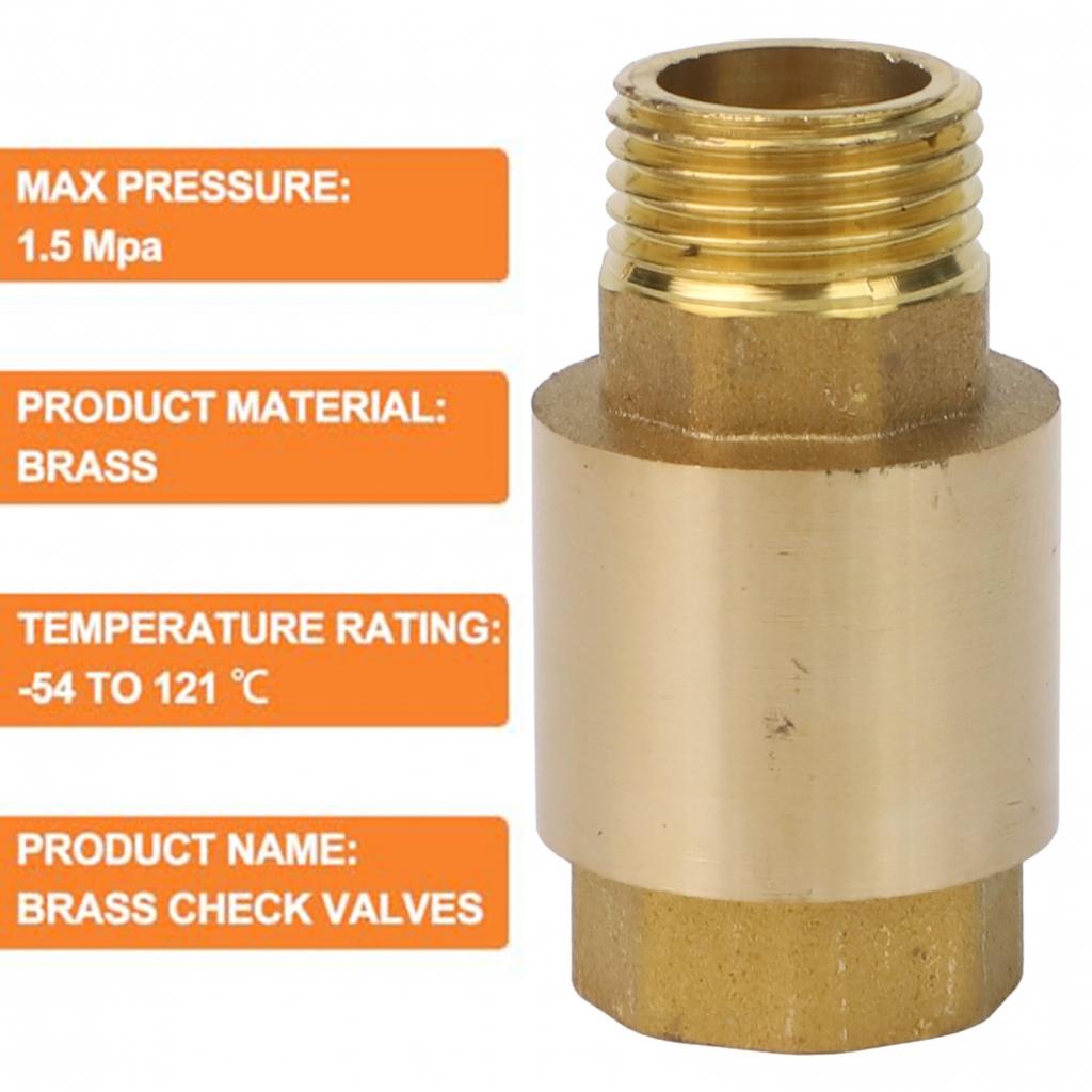Backflow Prevention Brass Check Valve Pipeline Connection