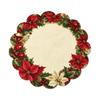 Snowman Christmas Table Placemat Tree Bow Heat Insulation Flower Linen Table Mat Anti-slip Anti-scald Round Dining Mat