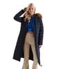 Arctic Long Down Coat Full Zip Blue Marine