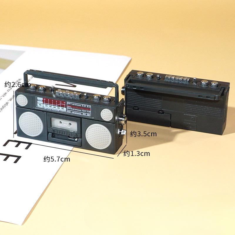 1 Classic Radio Doll House Mini Simulation Model Miniature Model Mini Simulation Retro Recorder Mini Model Gift