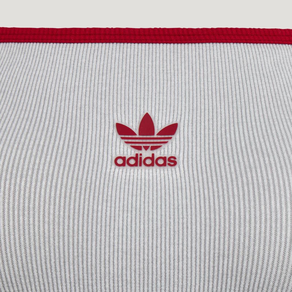 Adidas Originals Sleeveless Sports Shirts Women's Light Heather Gray Square Collar Moderate LC6456