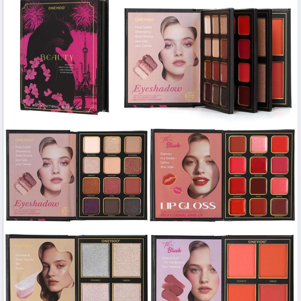 Versatile Multi-functional Makeup Palette: Christmas Edition - Eyeshadow, Blush, Highlighter, Concealer Mix