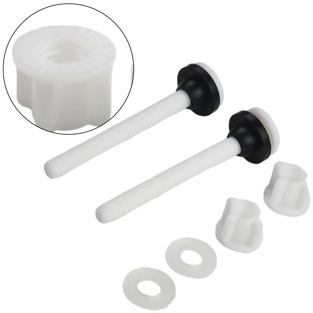 2 Pieces Toilet For Mount Hinge Bolts With Nuts And Washers Plastic And Rubber Fasteners For Toilet Seat Replacement