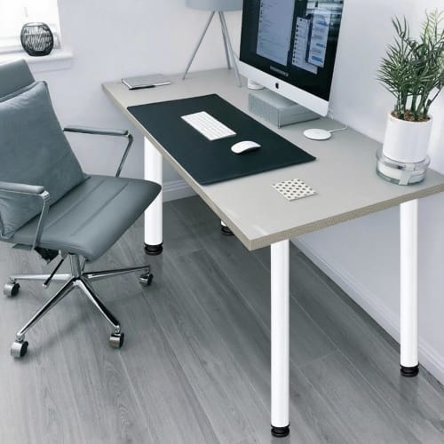 QLLY Round Table Legs, Round Desk Legs, Adjustable Desk Height, DIY Furniture Legs, Chair Legs, Sofa Legs, Chabudai Legs, Set of 4, 70cm, White