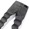 2024 Grey Slim Straight Men's Stretch Jeans - Trendy Spring/Autumn Casual Pants