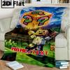 Custom name/text Minecraft Steve Mystery Cube Blanket Suitable All Seasons Soft Comfortable Office Blanket Holiday Birthday Gift Blanket Soft Comforta
