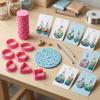 9Pcs Marine Life Summer Ocean Polymer Clay Texture Roller Geometric Polymer Clay Cutters Set Earring Jewelry Making Crafts Tools
