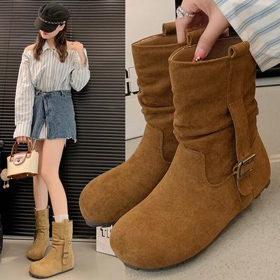 2025 New Autumn Round Head Comfortable Temperament Trendy Fashion Versatile Korean Style Short Boots Women Comfortable Fashion Boots Women