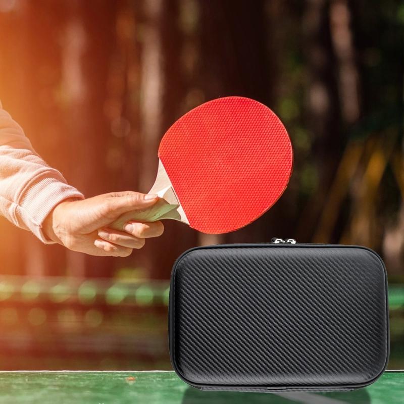 Square Table Tennis Rackets Case Pingpong Paddle Storage Bag Waterproofs Table Tennis Paddle Hard Case Zippers Handbag