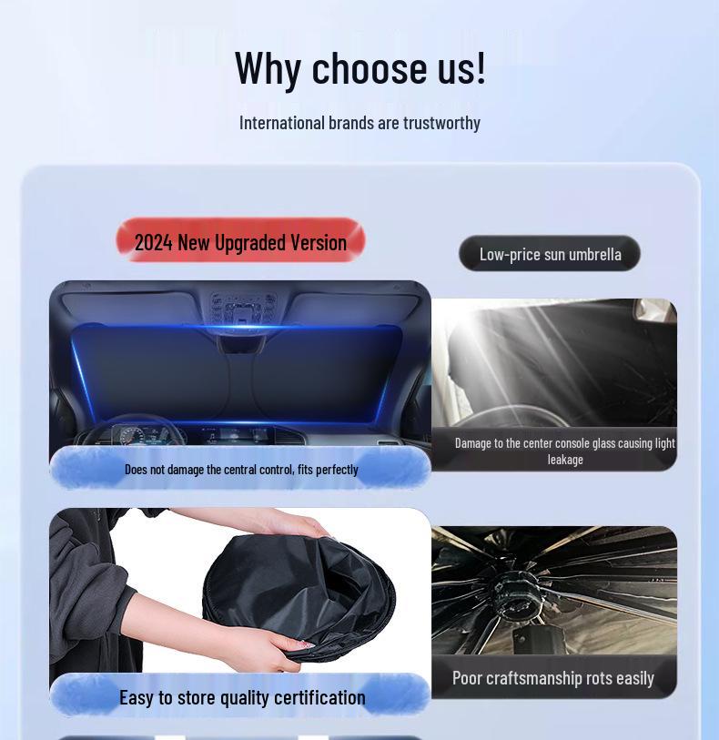 Geely Car Sunshade Umbrella for Heat Insulation and Sun Protection (Xingrui, Xingyue, LS Boyue, Emgrand GS, Binyue, Borui, Binrui)