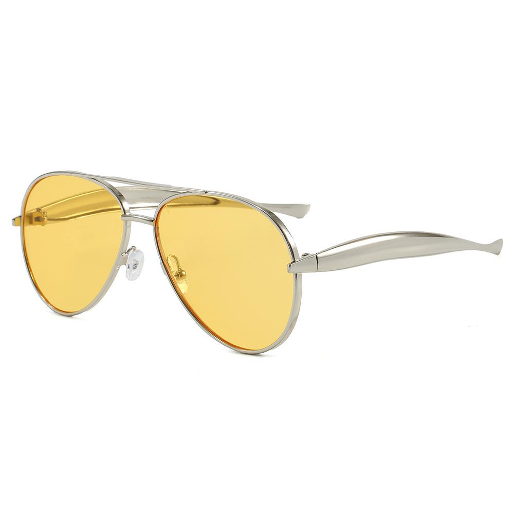 Pilot Shape Men'S Sunglasses Vintage Style Double Bridge Sun Glasses For Women Driving Hiking Men Sunglass