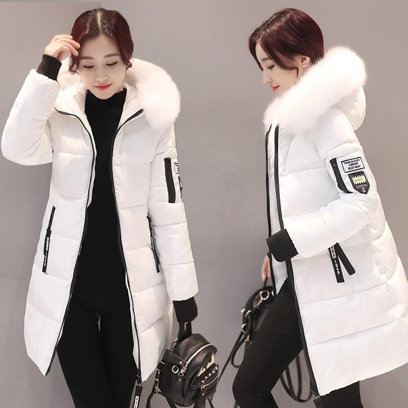 Padded clothes women's coat new winter slim down padded clothes women's medium and long thickened padded jacket women