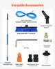 VEVOR Water Fed Pole Kit, 7.3m Solar Panel Cleaning Pole with Extendable Handle, 180 degrees Rotatable Brush Head & 20m Hose