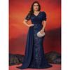 Plus-Size Formal Dress, Long Gown, Post-Party Evening Wear, Cocktail Dress for Plus-Size Women, Big Party Dress
