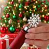 Christmas Snowflake Decorative Wine Stoppers Bottle Decoration Crafts Alloy Bottle Stopper Home Bar Wine Accessories Tools