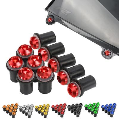 5mm 10PCS Windschutzscheibe Windschutzscheibe Schrauben Schrauben Mutter Für Ducati 748 916 996 998 749 999 848 1098 1198 Panigale 899 959 1199 1299