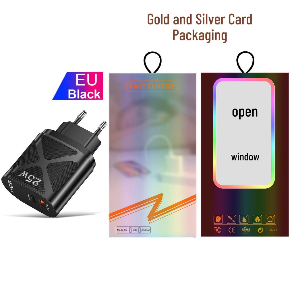 5V/9V/12V USB Travel Charger with US/EU/UK Specs, PD25W & QC3.0 Fast Charging