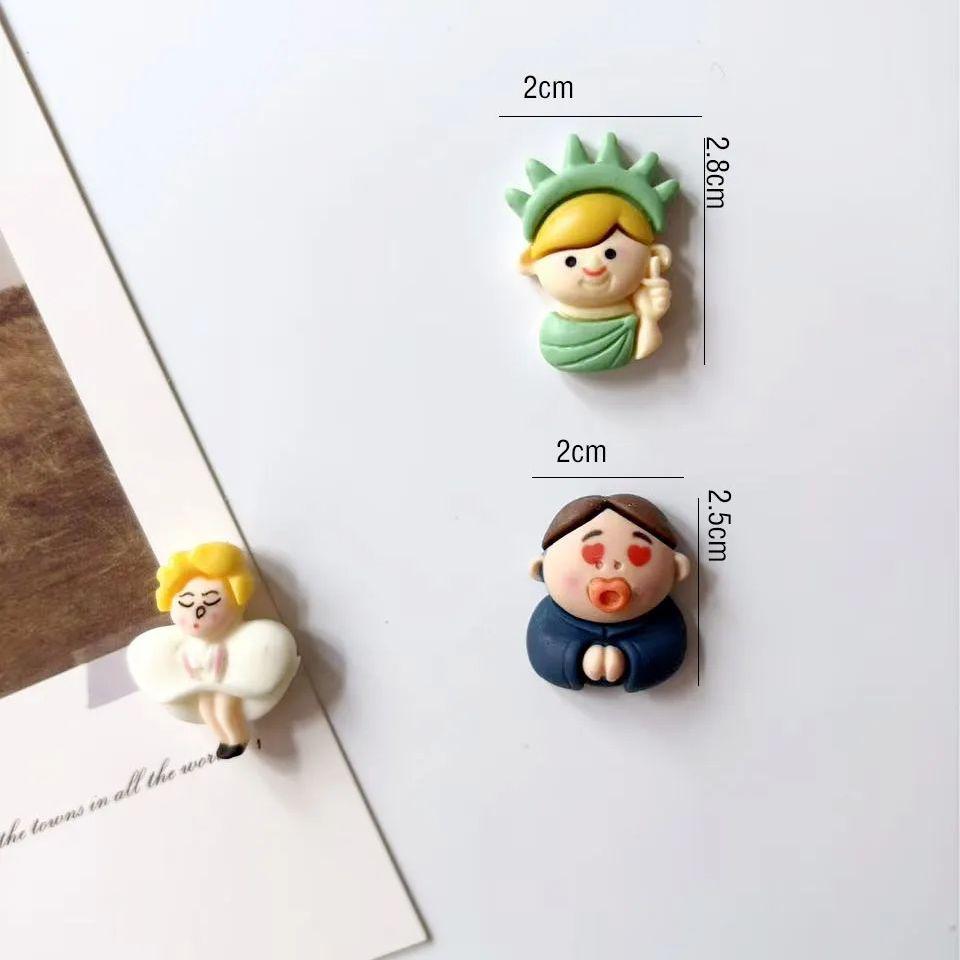 5Pcs Cartoon lustige Charaktere kreative Kühlschrank Aufkleber süße Onkel Magnet Home Dekoration