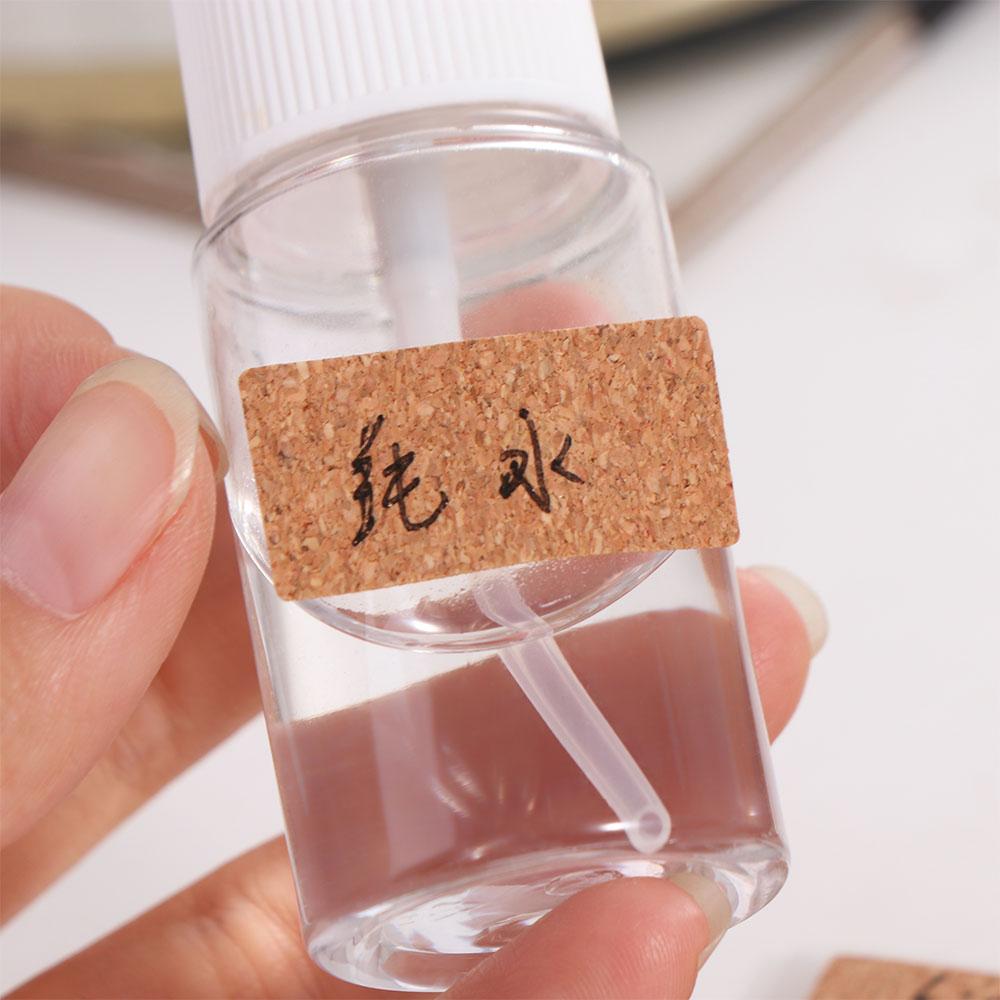 36/96pcs Waterproof Cork Wooden Labels Stickers Self-adhesive Packaging Sealing Tag  Refrigerator