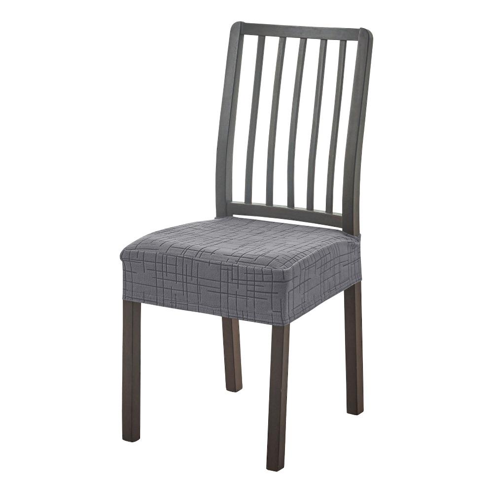 

Jacquard Fabric Dining Chair Covers Solid Color Protective Chair Cover Restaurant
