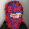 Full Face Cover Ski Mask Hat Balaclava Distressed Knitted Beanie Camouflage Men Hat Women Winter Warm Windproof Bicycle Neck Hat