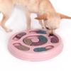 Dingdong Pet Pet Intelligence Development Puzzle Snack Toy IQ Toy Round Diameter 23cm x Height 2.5cm, Pink, 1 piece