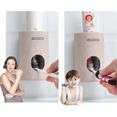 Dispenser Dentifricio Portaspazzolini da Bagno Set Accessori per Montaggio a Parete Spremitore Automatico Veloce