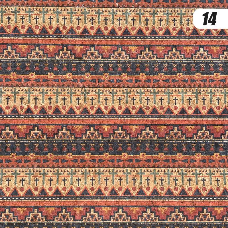 100X135Cm Cortiça Estampada Tecido de Couro de Cortiça Natural Costura DIY Cor Carvalho Tecido Casa Sofá Carro Bolsa Decoração Material Grão de Madeira Artesanato