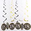 PVC Spiral Ornament Pendants for 18th, 30th, 60th Birthday Party Decorations