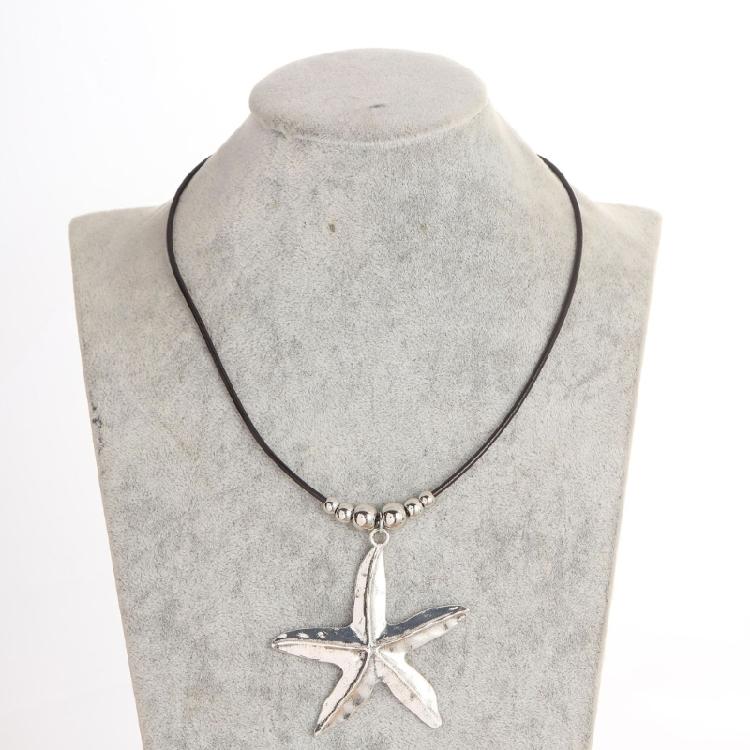 Vintage Starfish Pendant Necklace Beach Choker Jewelry Adjustable Clavicle Chain