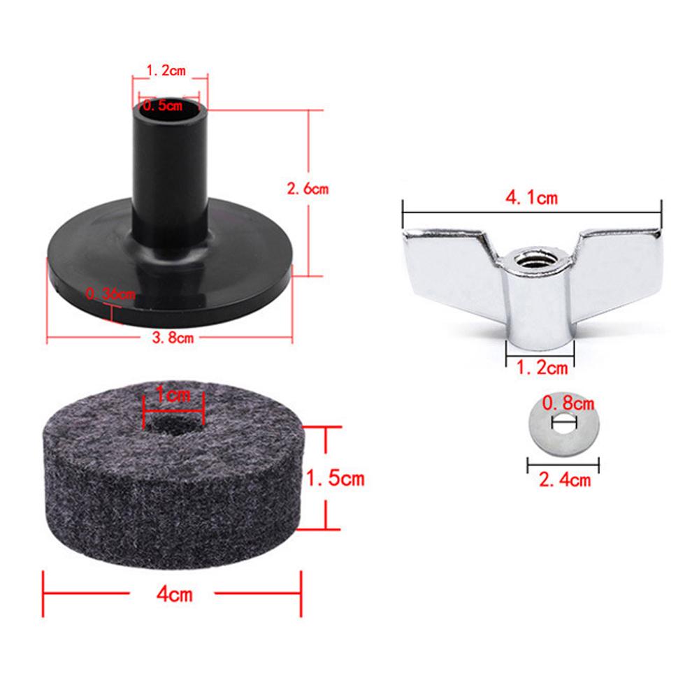 Set de accesorii pentru tobe 18 buc. Set de pâslă de schimb pentru tobe negre Accesorii pentru instrumente muzicale