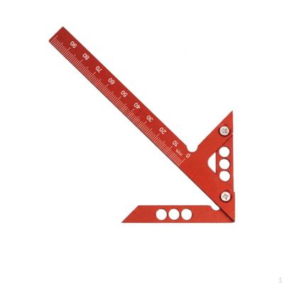 Escuadra de Carpintero Aleación de Aluminio Marcaje Escala Grabada Regla Triangular para Carpinteros,