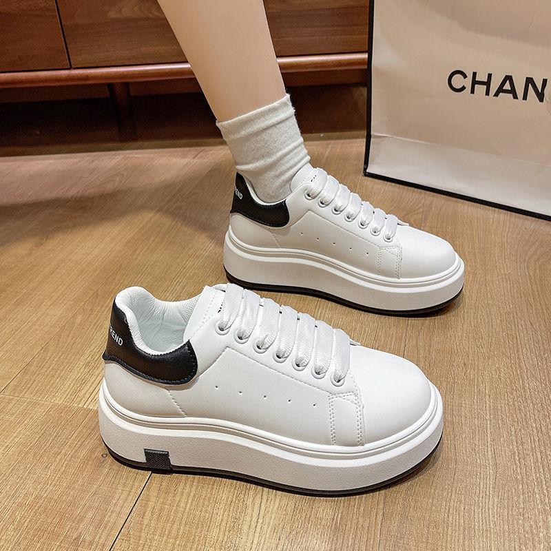 2025 autumn and summer new little white shoes women's new thick-soled muffin board shoes versatile casual sports casual sports shoes