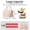 Strawberry Corduroy Insulated Waterproof Lunch Bag - Large Capacity Picnic Handbag