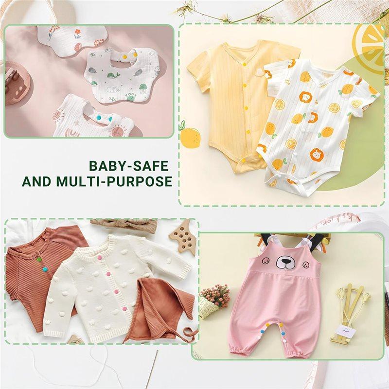 ABWR-Sewing Snaps In 10 Colors Metal For Fabric Solid With Fastener Pliers Tool Kit For DIY Craft Clothing Projects