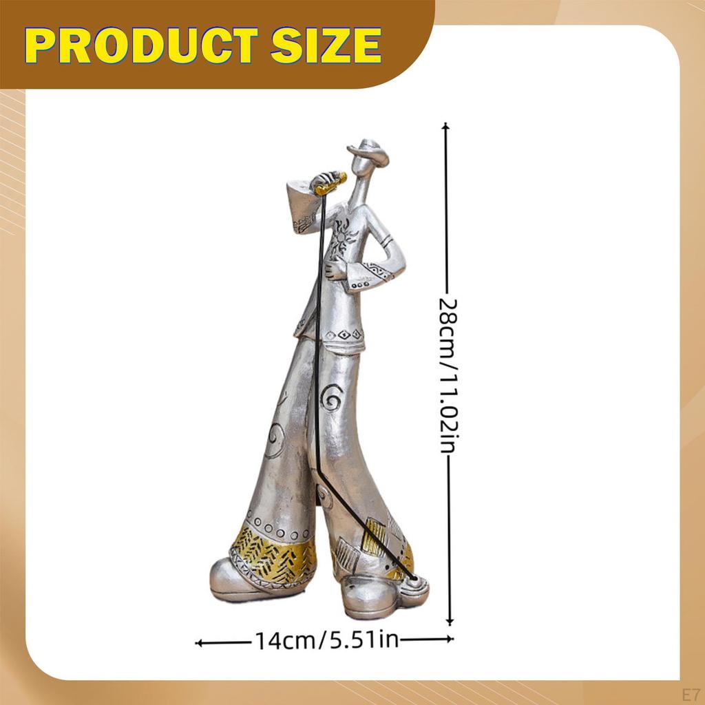 Art Musician Figurine Music Room Crafts Creative Collectible Housewarming Nightstands Office Musical