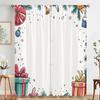 2 Stück, 2D-Flachdruck Moderne Vorhänge Weihnachtsornamente Geschenke Festlich Polyester Einfache Installation (ohne Stange) Dekorationen