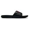 Nike Womens Benassi JDI 'Black Vivid Pink' (women's sizes) Black / Vivid Pink-Black Slide Slippers 343881 061