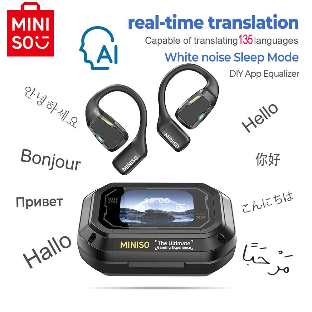 

[AI Переводчик] Беспроводные наушники MINISO M98 OWS Спортивные Bluetooth-наушники Игровая гарнитура ASMR Приложение для перевода Вкладыши IPX5