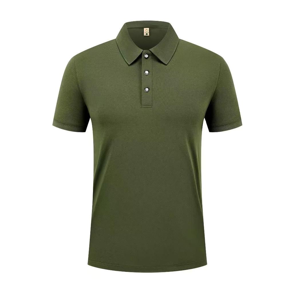 2026 Summer New Men's Fashion Casual Breathable Comfortable Polo Shirt Solid Color High Quality Short Sleeve T-shirt