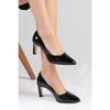 Lita Black Color Patent Leather Women's Stiletto Heeled Shoes