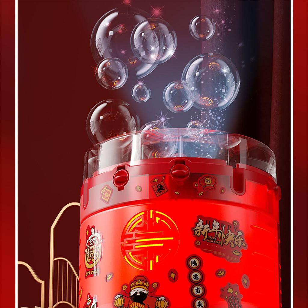 Fireworks Bubble Machine, Automatic Fireworks Bubble Maker With Lights And Switchable Sound For Children, Party 100ml