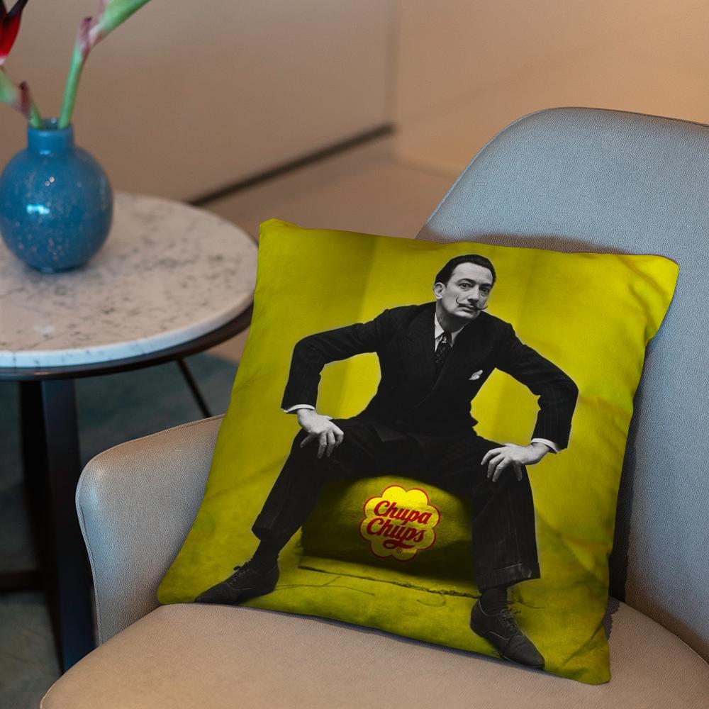 Salvador Dali Pop Art Cushion Cover 2-in-1 Reversible Plush Pillow Cover | Car/Sofa/Bed | Perfect Gift
