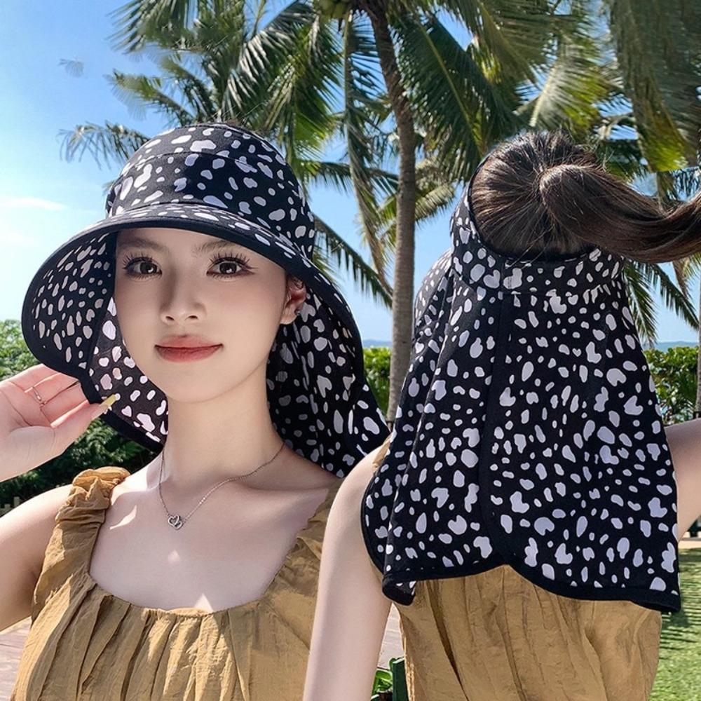 Large Brim Sun Hat Hollow Top Tea Picking Cap Fashion Shawl Hat Women Shawl