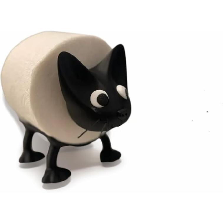 Cute Animal Toilet Paper Holder - Sturdy PLA Bathroom Tissue Roll Stand (Cat, Pig, Frog, Dog Designs) (Frog)