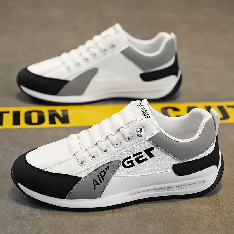 

TUINANLE Легкие кроссовки для бега для мужчин Повседневные кроссовки на шнуровке Мужские уличные спортивные теннисные туфли 44 белый