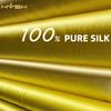 Breathable Soft Yellow Golden Shining Hyaluronic Acid Devore 100 Pure Silk Charmeuse Satin Fabric Vegan French for Wedding Dress