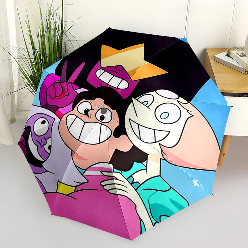 

Steampunk andAdventure Time Themed Automatic Opening and Closing Umbrella, Compact Travel Umbrella, Lightweight and Portable, Suitable for B