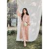 Mishow Romantic Dye Print Long Sleeve Dress
