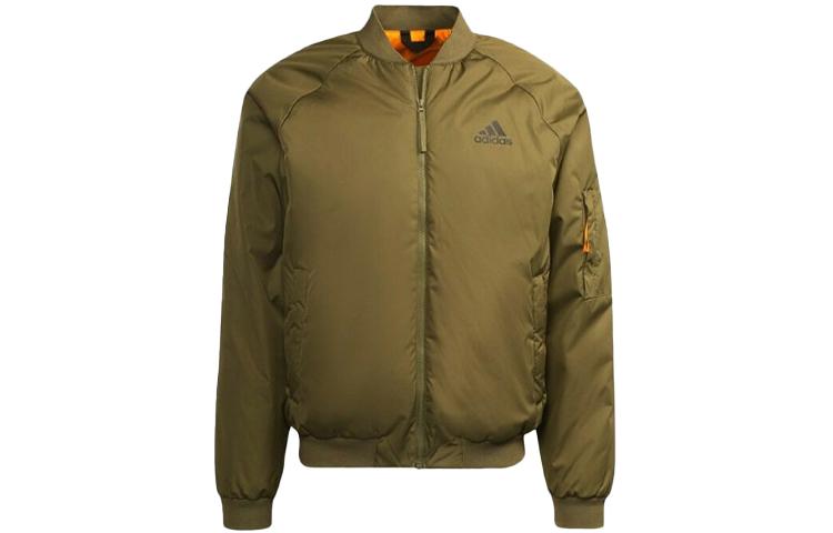 Adidas Sportswear Puffer Jacket Winter Men s Dark Olive Yellow GV5355 S